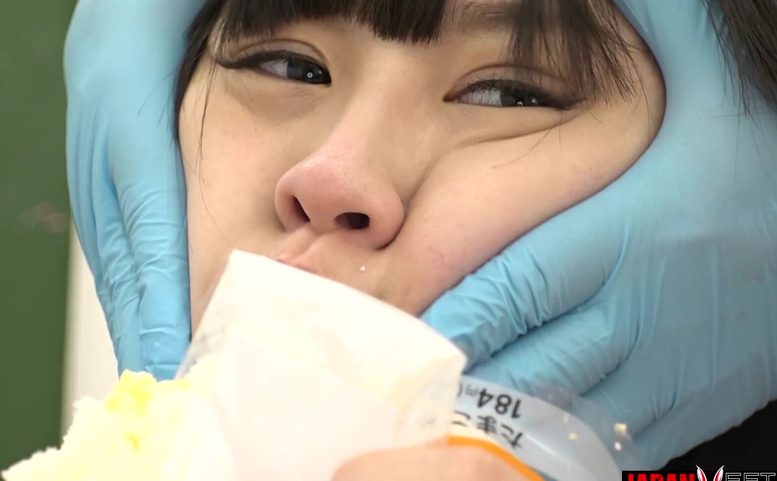 Japan Ff The Lunchtime Face Grabbing Rubber Gloves Moe Hazuki