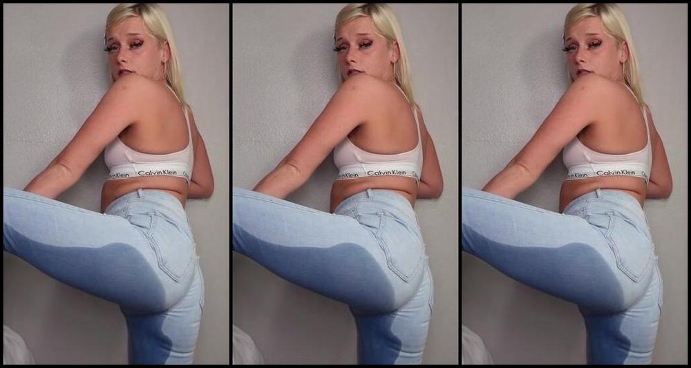 Jeans Fetish, Jeans/Pants Wetting, Pee, Water sports, Wet & Messy daddys girl wets her jeans for you ManyVids