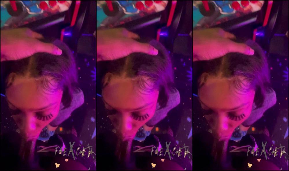 yesimcheta 24 04 2023 506669866455932928 she lost a bet at the arcade and had to suck my dick till i came down her throat ebon Fansly