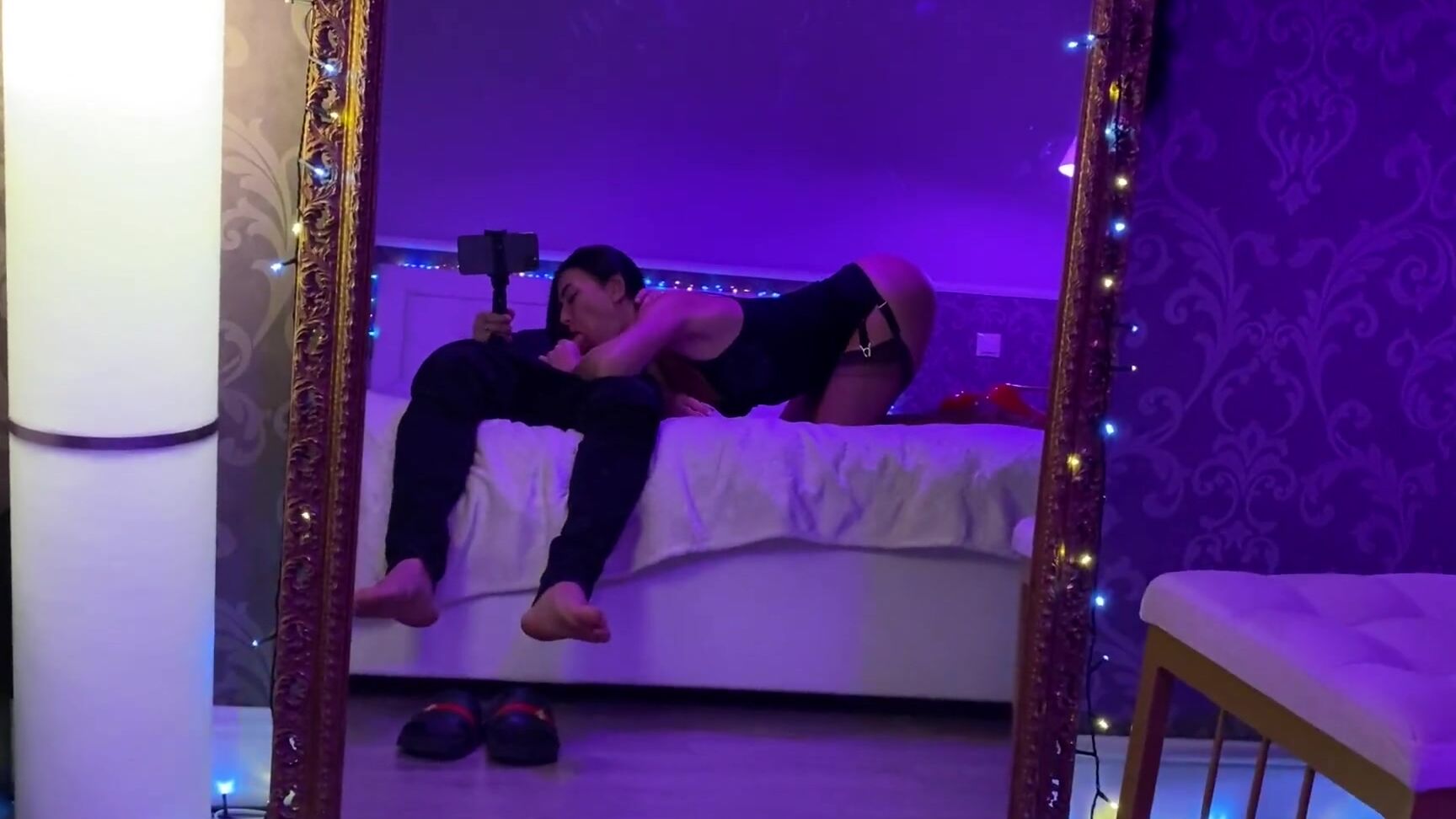 Classic Maid In Old School Nylons And Bodystockings Sucks Cock Slowlytease