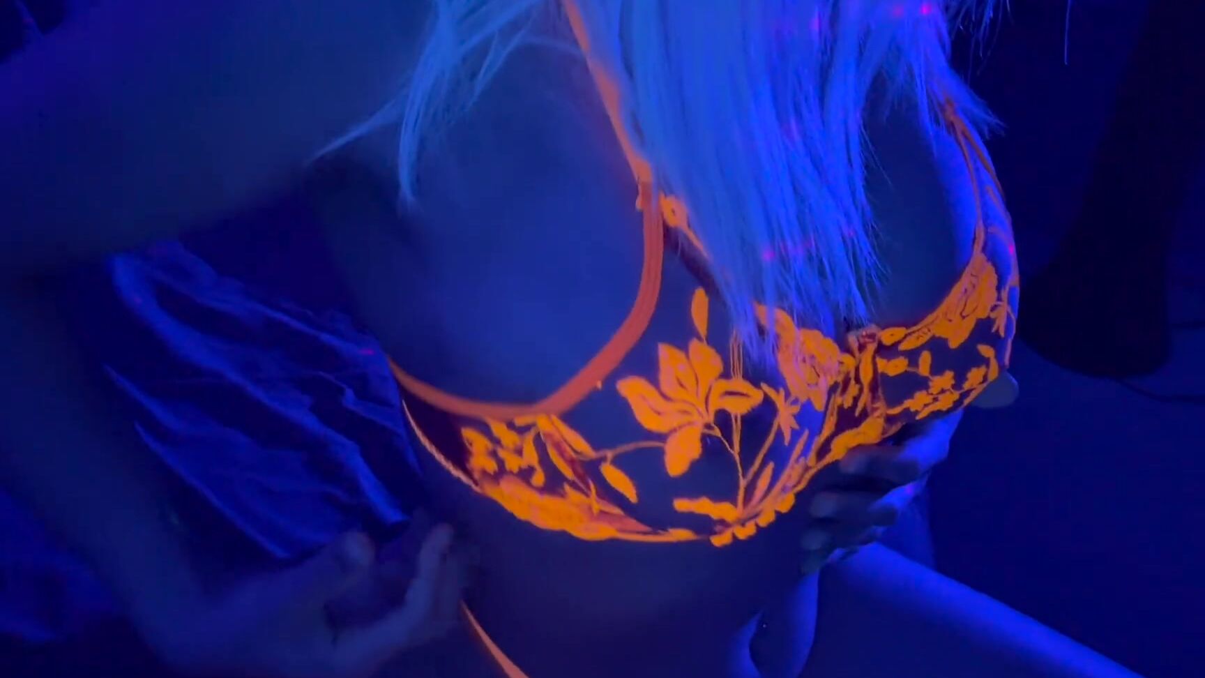 "VPPerfection" Blacklight, Body Paint, Perfect Body, Neon, Glow In The Dark, Art Of Glow, Rave Girl, Amateur Couple, Vp Perfection, Rough, Butt, Big Boobs, Point Of View, Suggest VPPerfection MY STEPSISTERS BLACKLIGHT FANTASY TURNS INTO REALITY Perfe