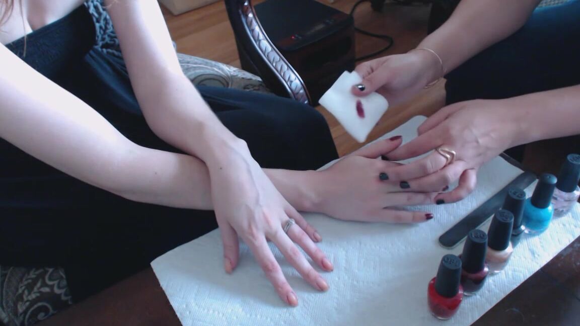 Canadiansammy Sammy Gets Her Nail Polish Removed