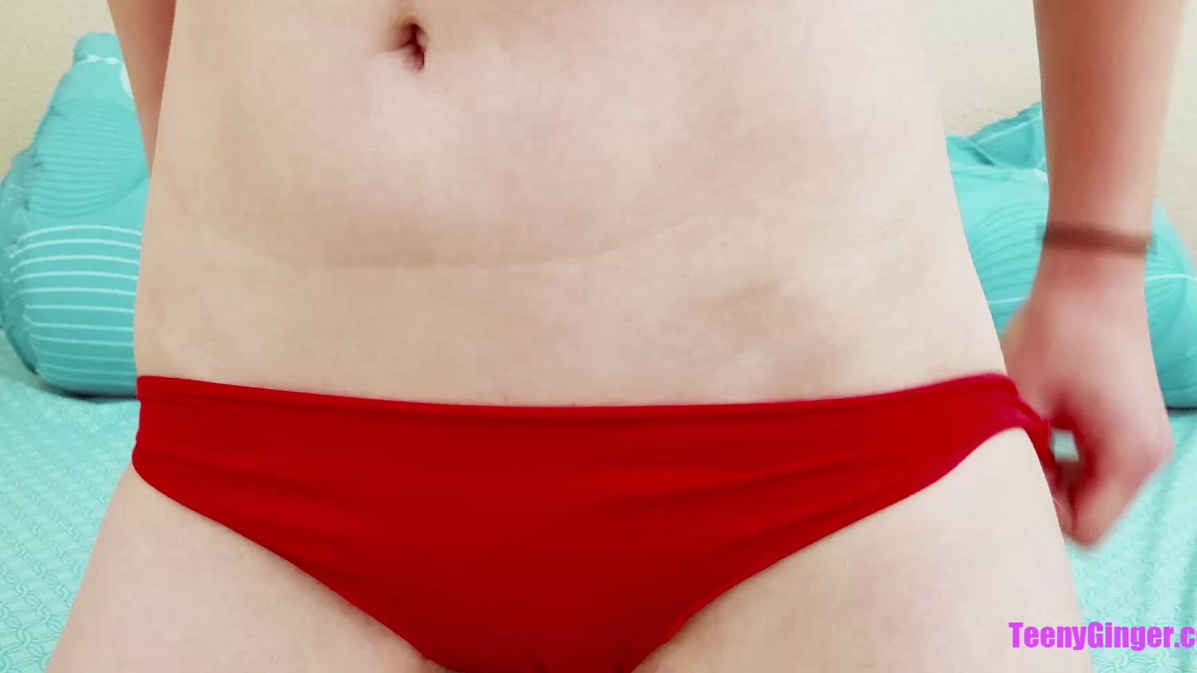 Teenyginger Red Panty Stuffing And Orgasm