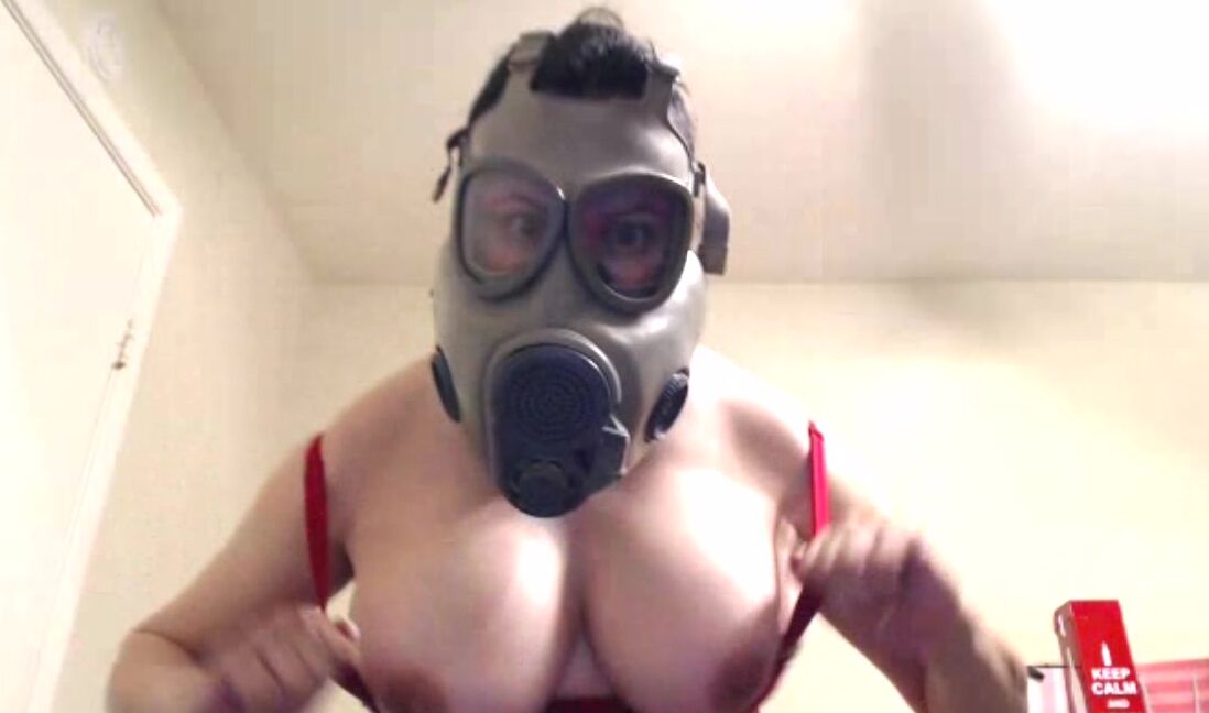Princessdi Gas Mask Bras And Panty Show