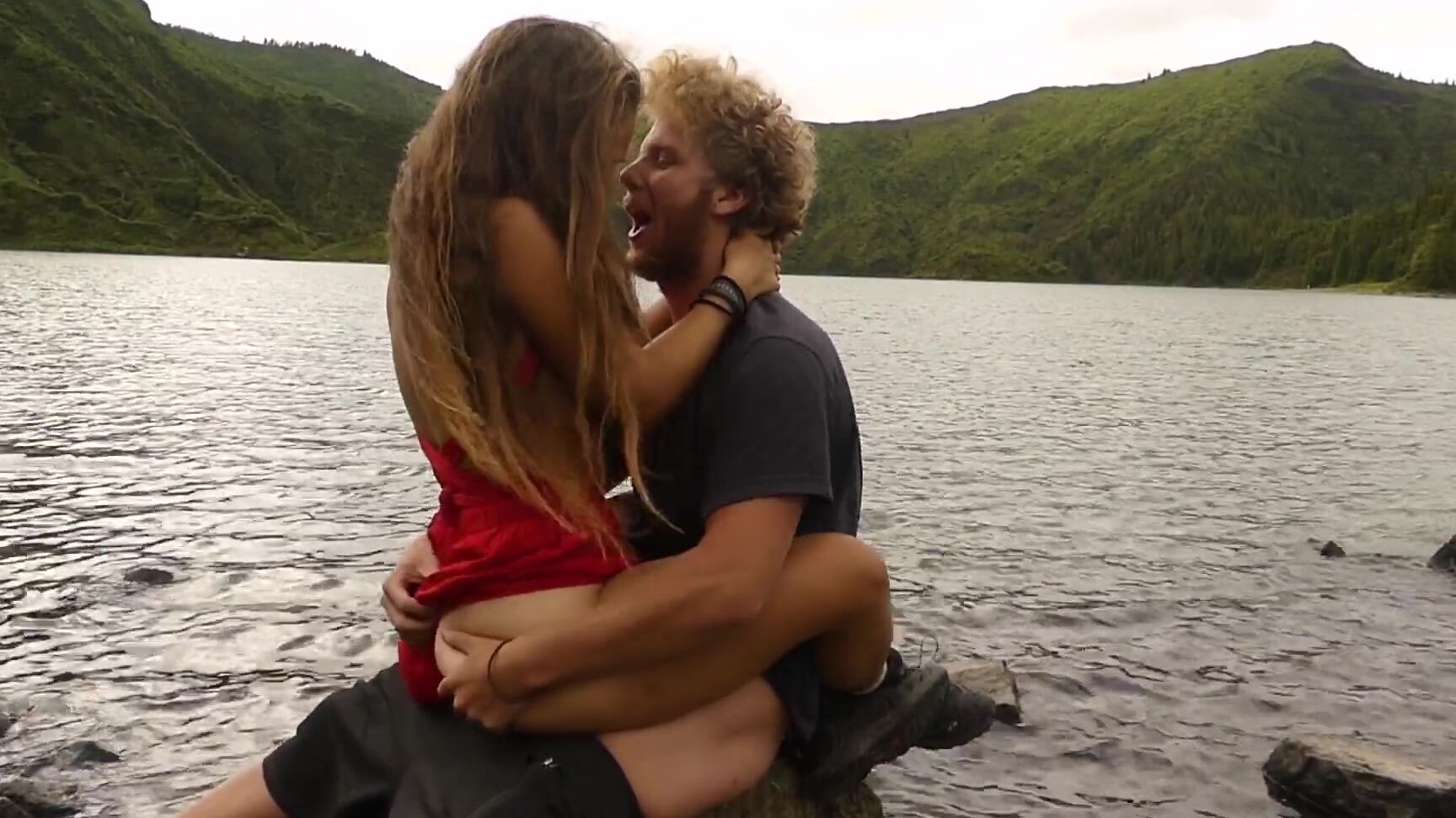 TravellingLovers Horny couple pleasuring each other and making love passionately at a volcanic crater lake Pornhub