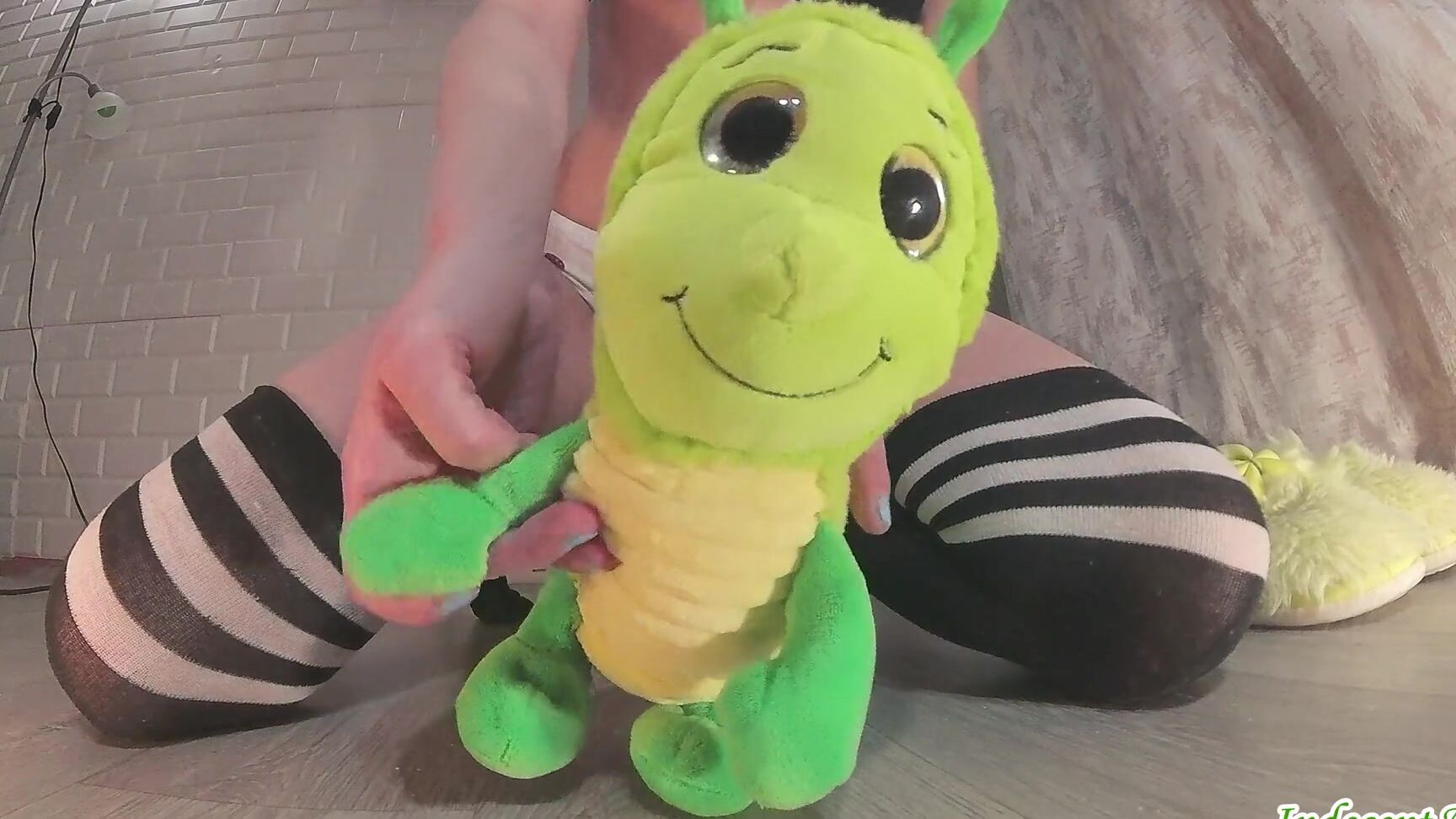 Petite Brunette With Cute Panties Humps A Plushie Then Piss On It Indecentalice