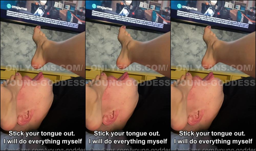 Young Goddess Just Watching Tv While My Slave Is Doing His Duties