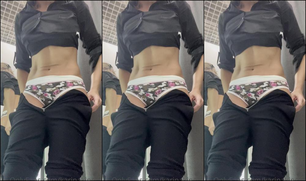 Karinakingxxx Trying On In A Fitting Room To Be Honest Didn T Choose Anything Not Good Enough