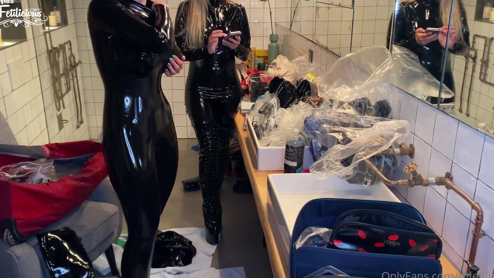 Mfetilicious Today I Dressed Up My Friend Kelly In A Latex Catsuit For The First Time She Said She Rea