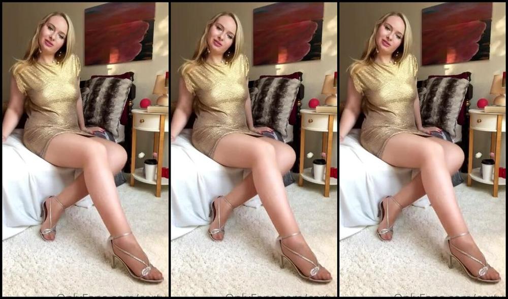 Cartyti Onlyfans Exclusive Video Only For My Onlyfans Subscribers Glam Dress Tan Pantyhose And Sexy Sandalsp
