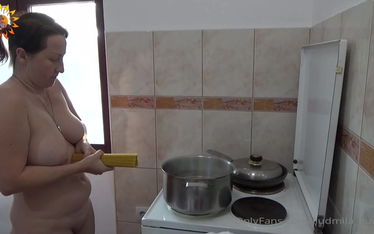 Liudmila Kurina I M Cooking Pasta Nudist Kitchen Do You Love Pasta