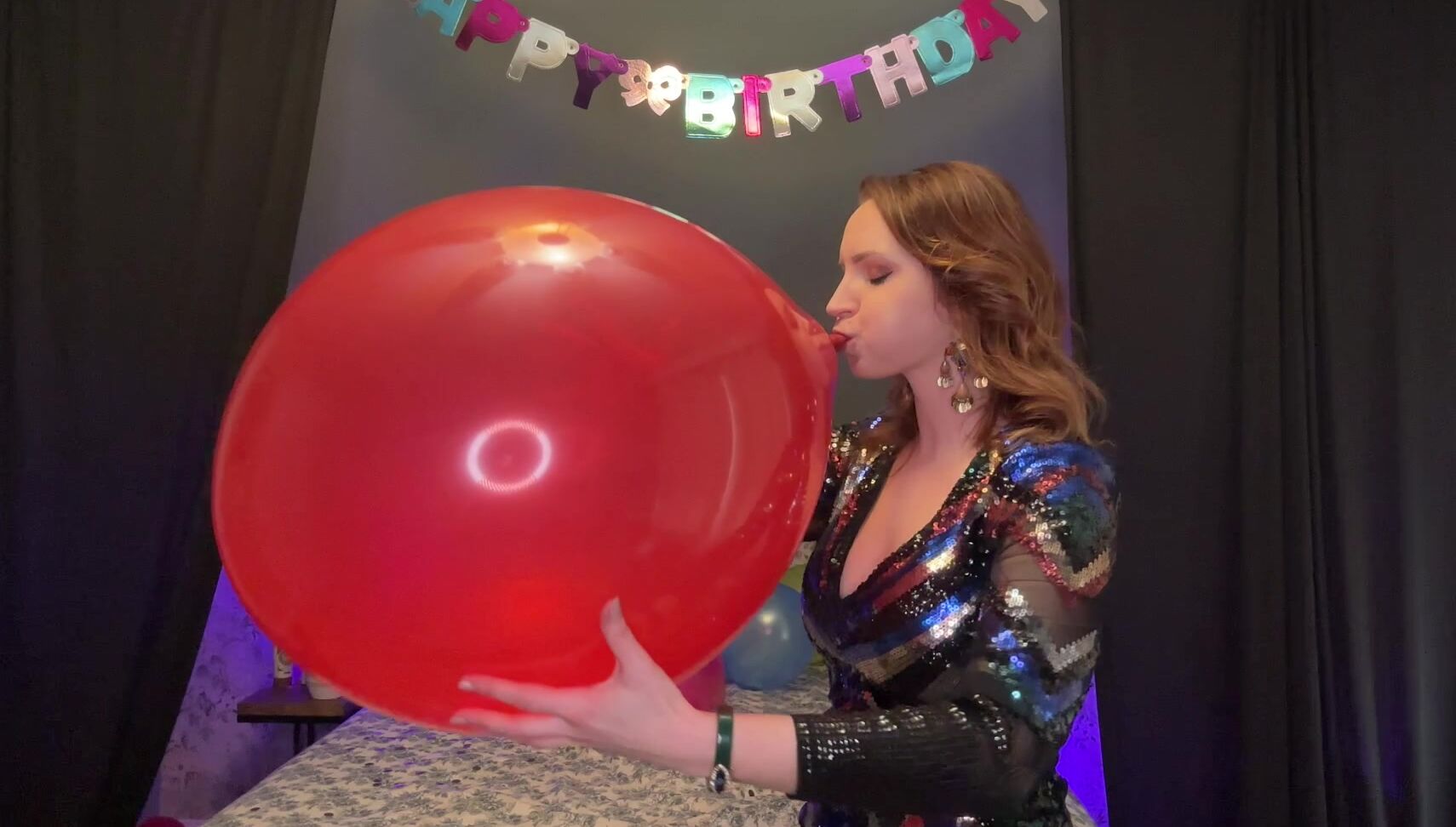 "SneezeGoddess" b2p, balloonblowing, balloonfetish, balloonpopfetish, balloonpopping, balloons, balloonsb2p, blowtopop, joi, looner, sfw Pre Party Balloon Blowing JOI manyvids