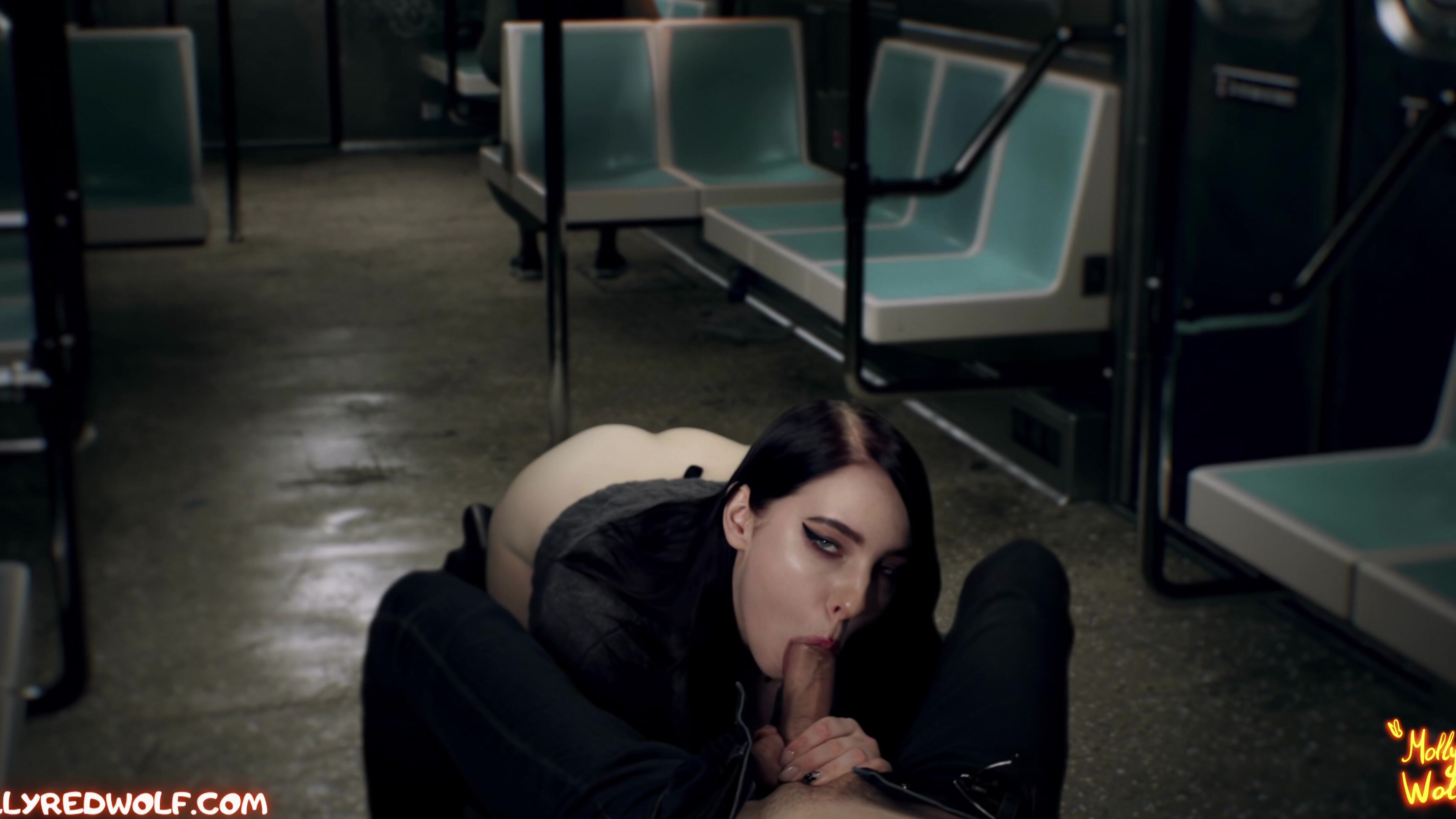 MollyRedWolf 164 -  Beautiful Stranger Sucked Me In Train ManyVids