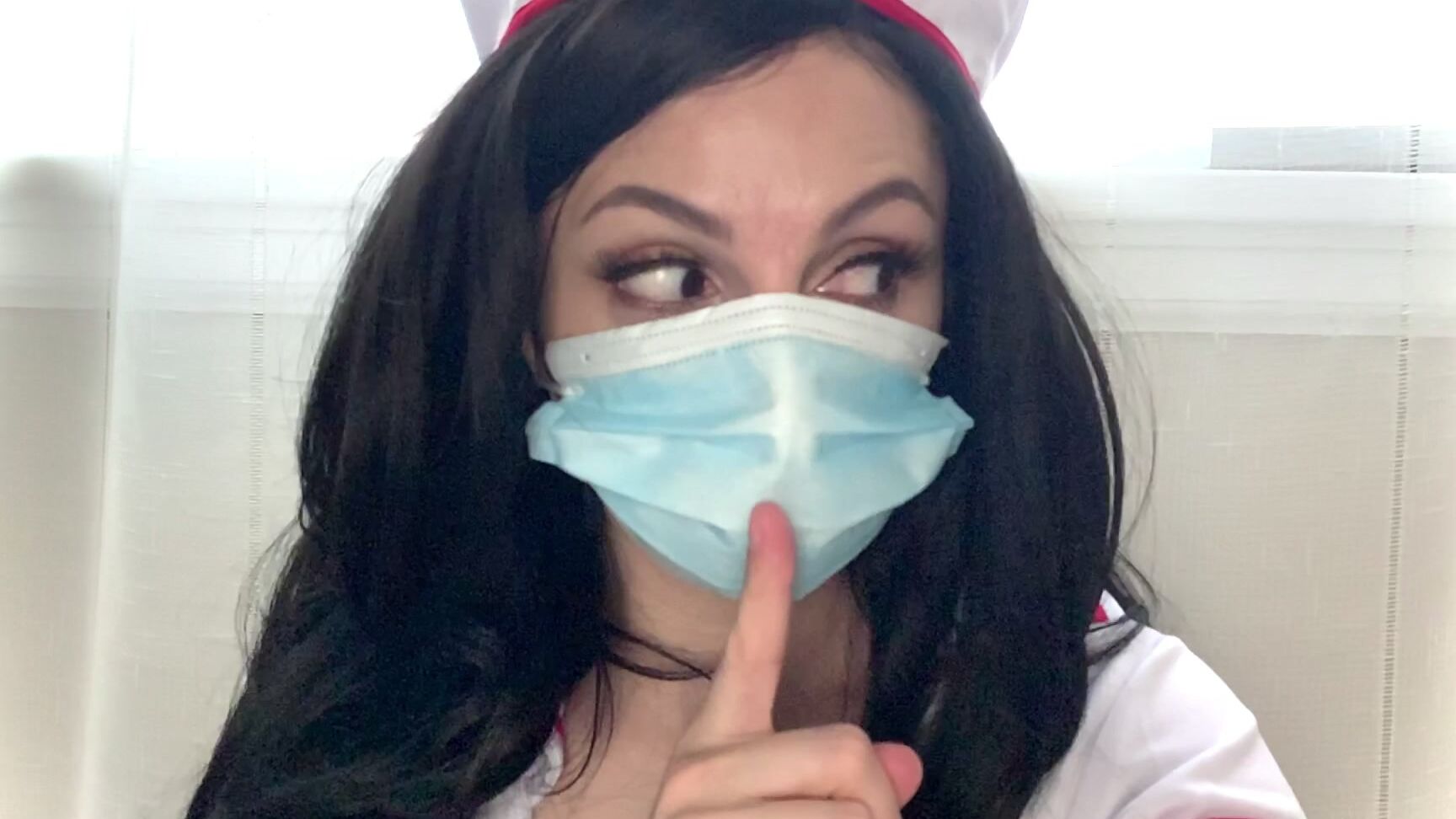 "HasmikJOI" breastsmothering, nipples, nurseplay, slowmotion nurse giantess boobs secret Manyvids