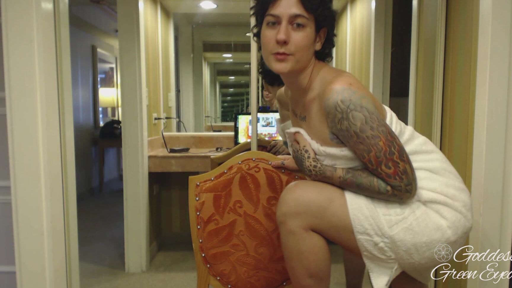 Goddess Green Eyed Shower Spy Blackmail