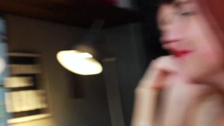 Threesome, Boy Girl Girl, Redhead, Lipstick Fetish, Cumshots emma lovett red lips ManyVids