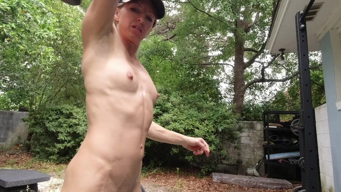 Lora Cross Naked Squats Pullups Curls And Triceps