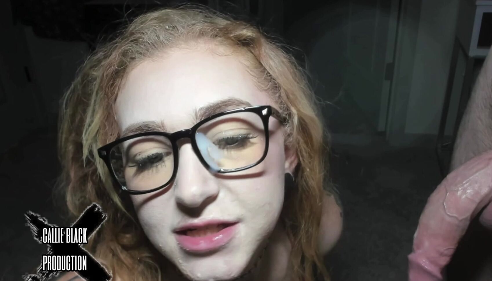 Callie Black Gagging On His Dick After He Pisses On My Face