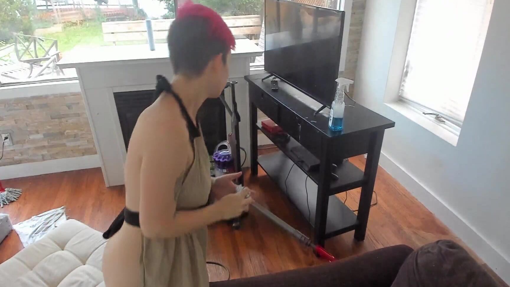 Apron Fetish, Housecleaning, Maid Fetish, Voyeur Cams, Voyeur rowen oak houseclean maid spy cam ManyVids