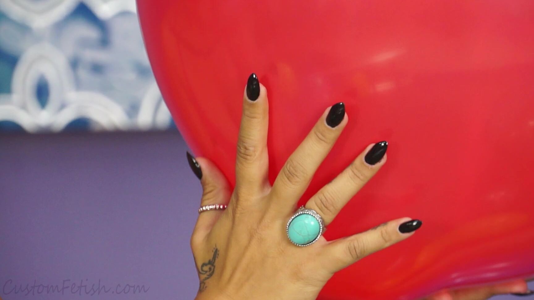 Custom Fetish Viola Fingernail Pops Balloons