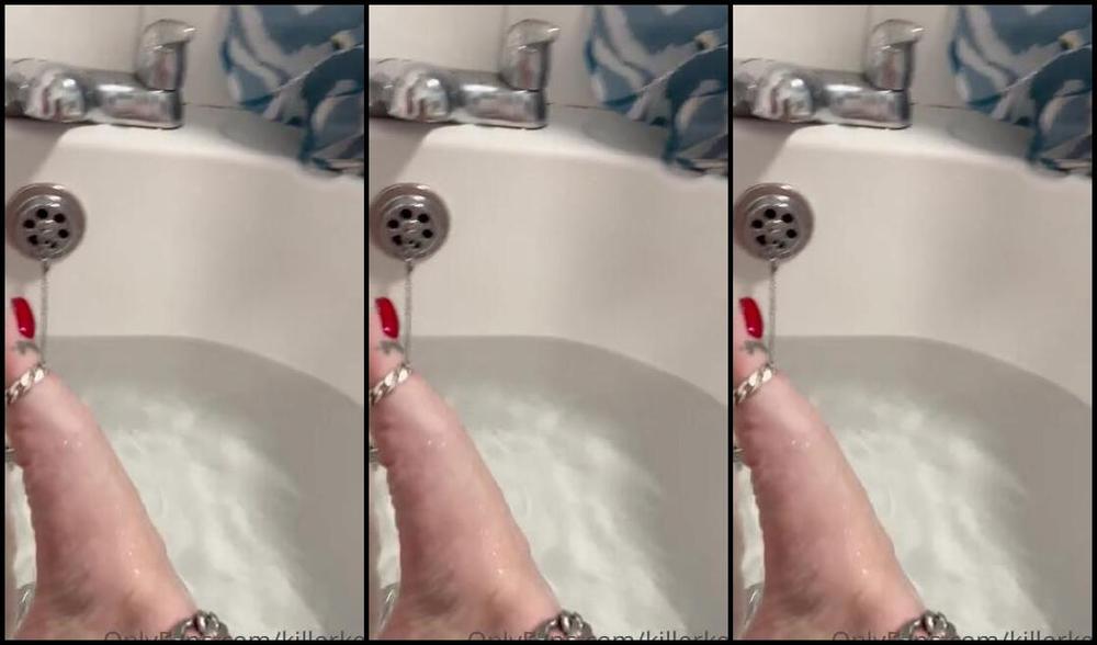 Killersexyfeets Nicknamed Killerkell Onlyfans Sitting In The Bath Admiring My New Pedicure Do You Like It I Haven T Had Just One Colour For Year