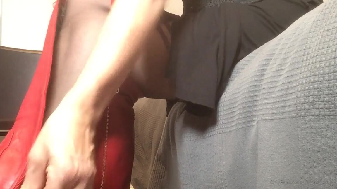 Lady Godiva Nicknamed Ms Ladygodiva Onlyfans Slowly Unzipping My Sexy Red Thigh Boots To Reveal My Stocking Clad Legs And Feet