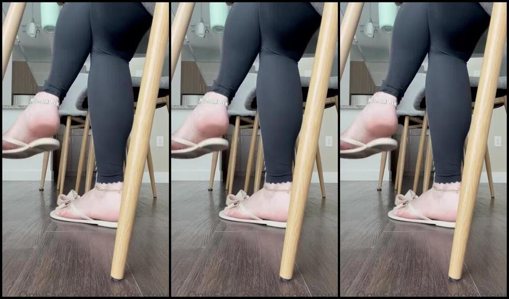 Fendi Feet Aka Goddessfendi Onlyfans Worn Soles Flip Flops While I Work I Want You To Lay On The Floor And Pretend Your Creeping Andp