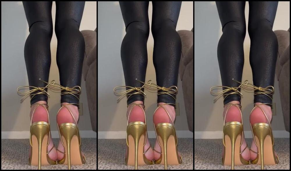 Ivy S Feet Nicknamed Footivy Foot Fetish 05 08 2024 Onlyfans Video Gold Heels Leggings 510 Modeling My Gold Heels In Tight Black Leggings