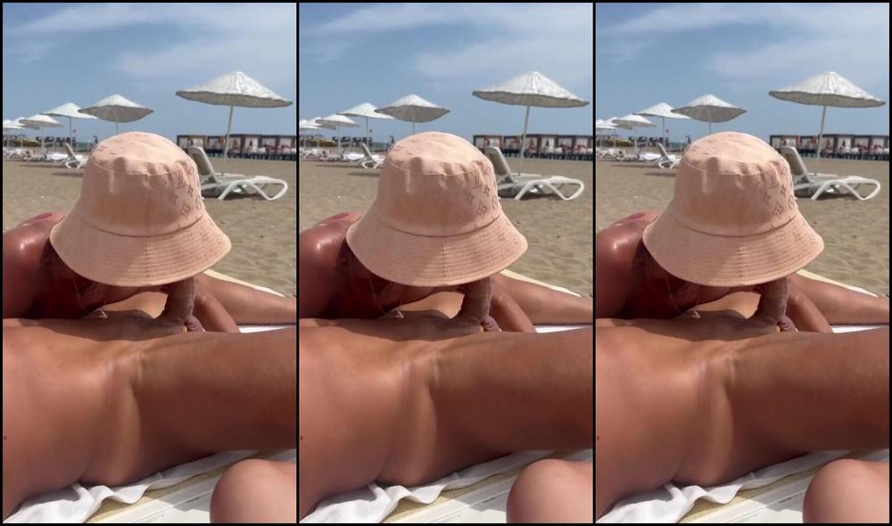Baronova Tati Public Blowjob On The Beach In Full View Of Hotel Guests Tati Kat Xx