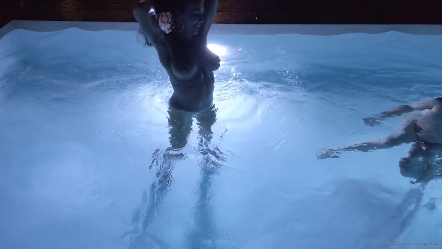 Marcuslondon She Swims Naked In The Pool At Midnight In Greece