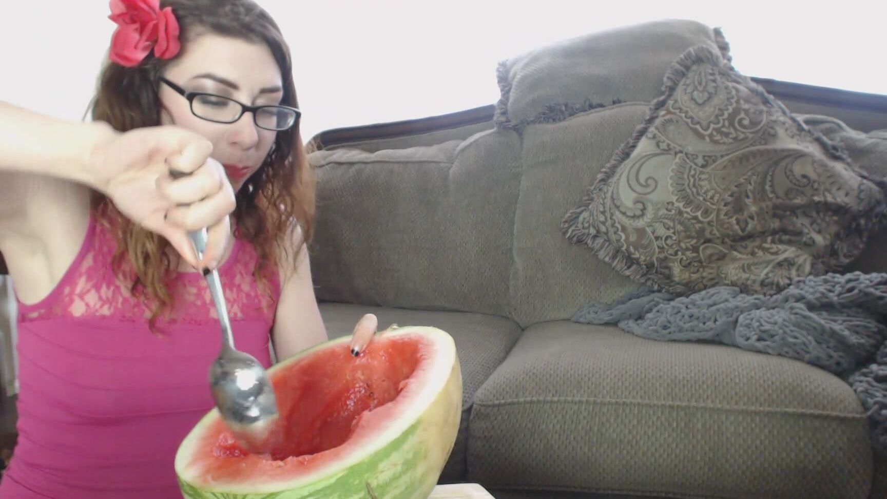 Canadiansammy Sammy Eats Half A Watermelon