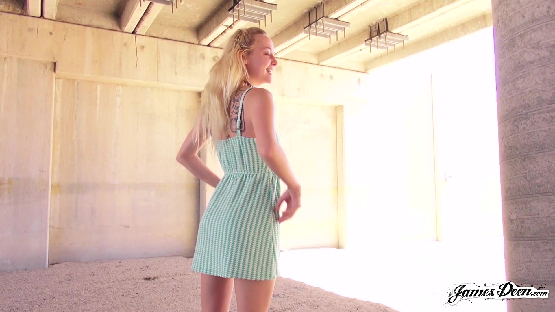Public Outdoor, Creampie, Doggystyle jamesdeen creampied under the freeway