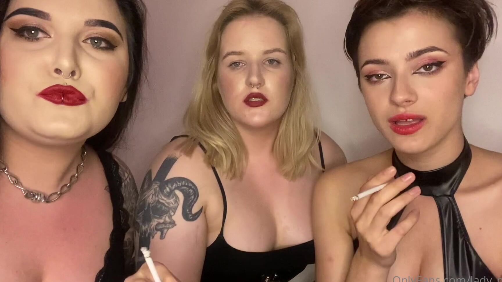 Lady Perse Be Our Ash Tray Special Smoking Fetish Clip With Amazing Mistresskarino And Cinder