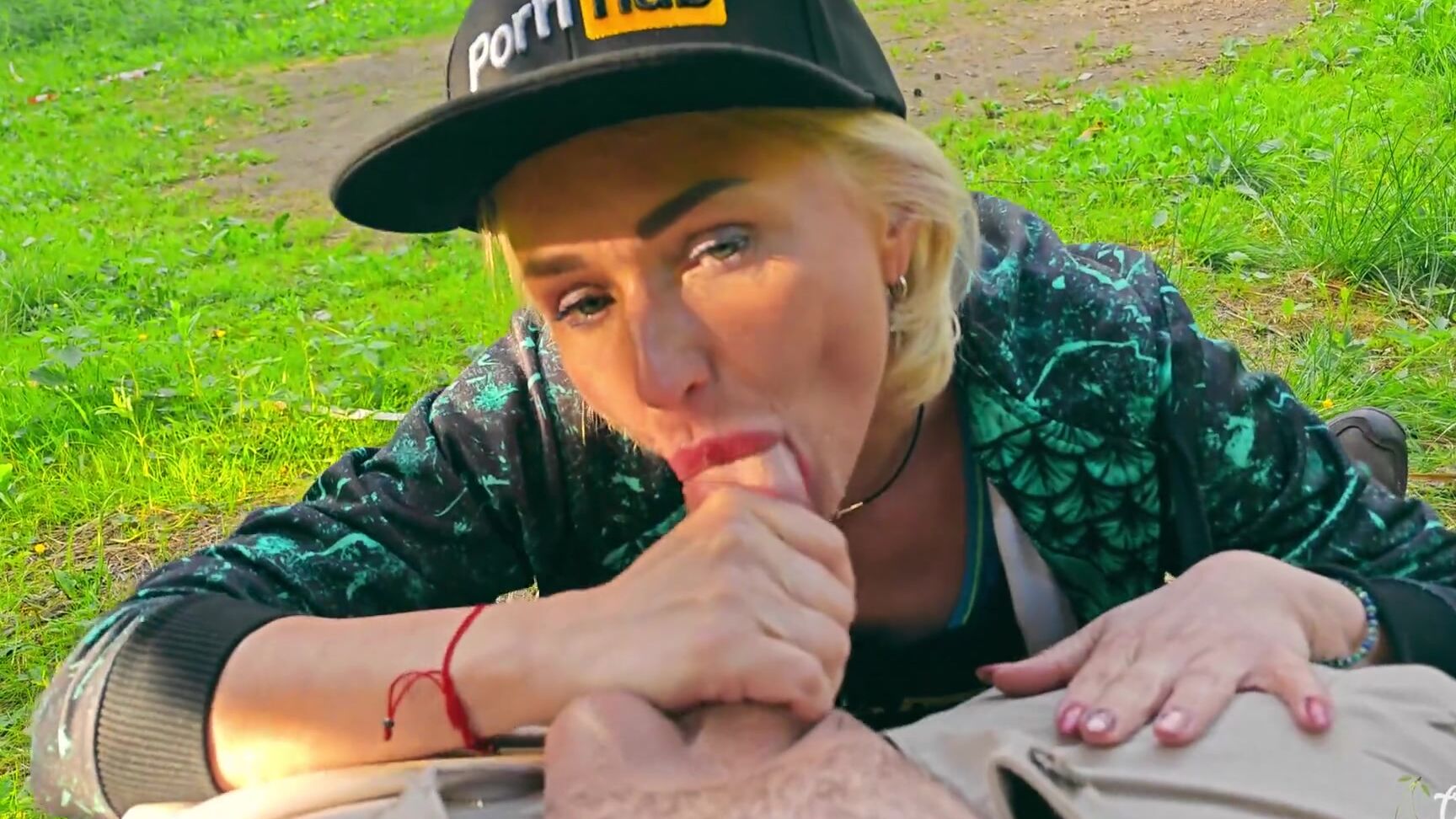 Cherry Aleksa Cherry Aleksa got a lot of cum on her face after a terrific blowjob in the woods PornHubPremium