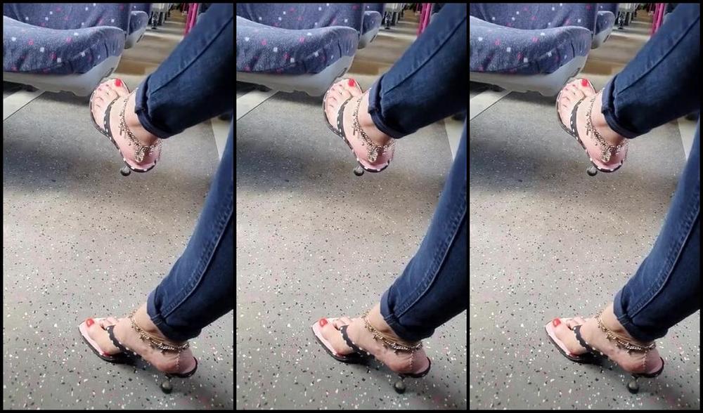 Feetbysherri Onlyfans Playing Footsie With Stranger On The Train