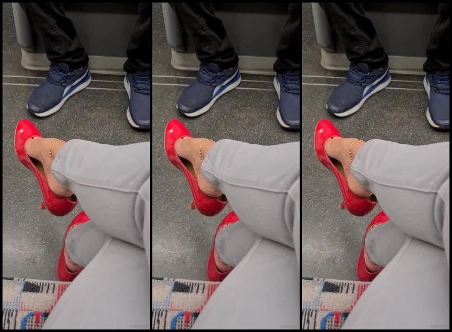 Feetbysherri Onlyfans The Famous Red Shoes On The London Underground