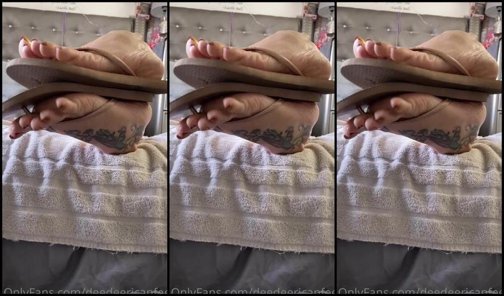 Deedeericanfeet Onlyfans As Requested Flip Flop Tease Then Some Jizz