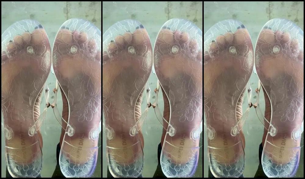 Goddess Pussyfoot Aka U186296307 Onlyfans Clear Jelly Flip Flops And My Divine Soles Vqj