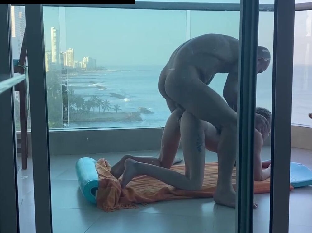 Angel Emily Of 2023 Shaking Leg From Orgasm On Balcony