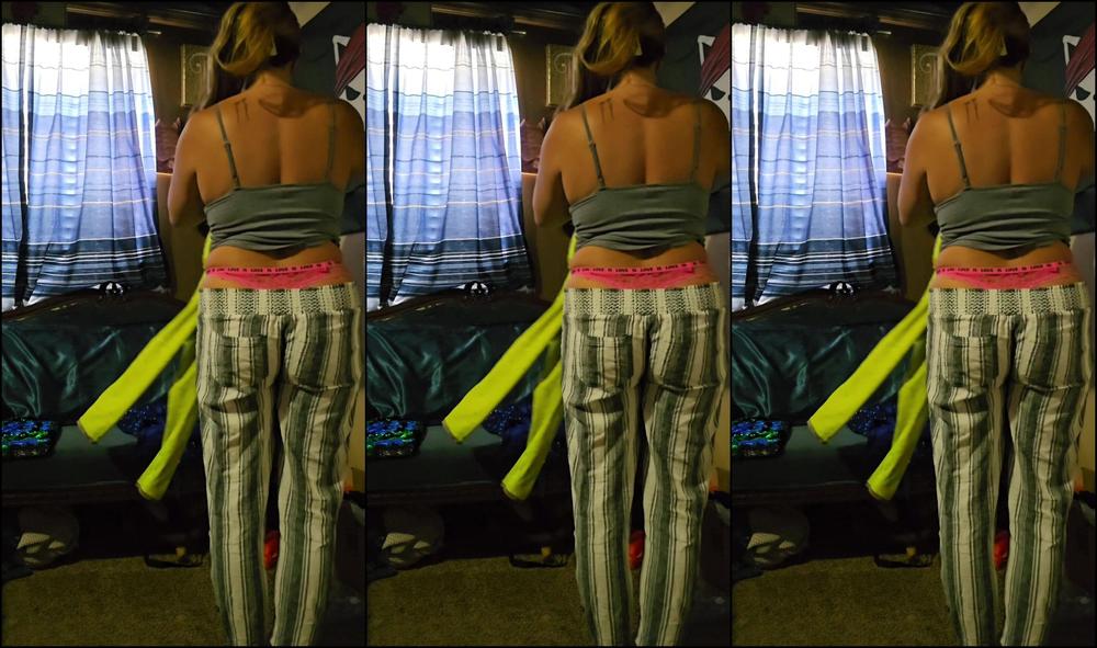 "KittyUV" ass, housecleaning, milf, pantyfetish, thongfetish Bending Over and Showing Thong manyvids