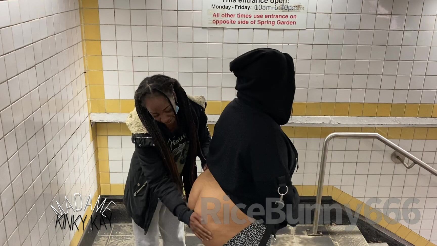 Rice Bunny, Madame Kinky Kay, Spanking F F, Full HD, RiceBunny Public Spanking At Broad St Clips4Sale