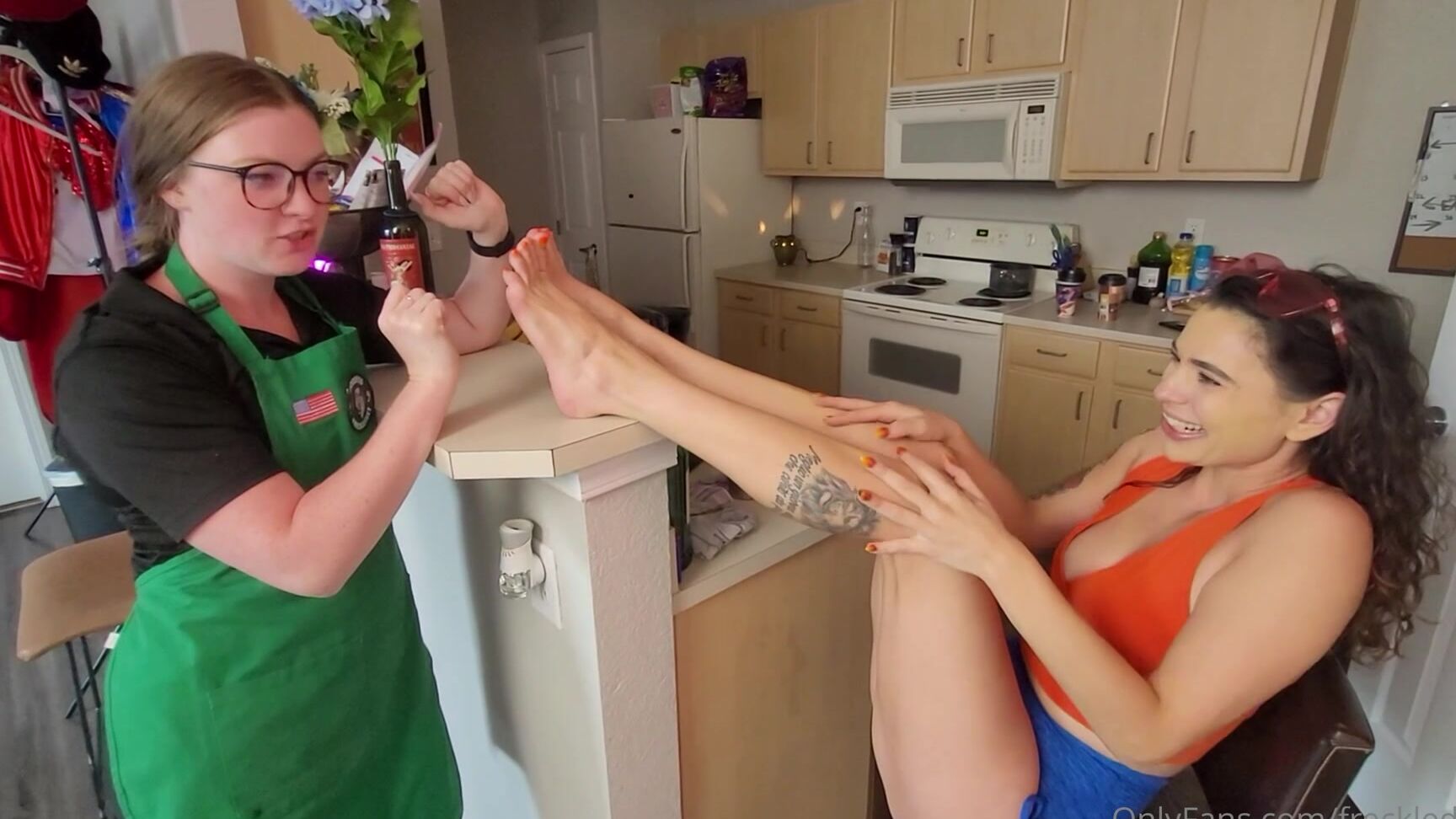 Freckled Feet Tickle Revenge Goddessfina Walks Into My Coffee Shop With An Attitude Watch Me Teacher H