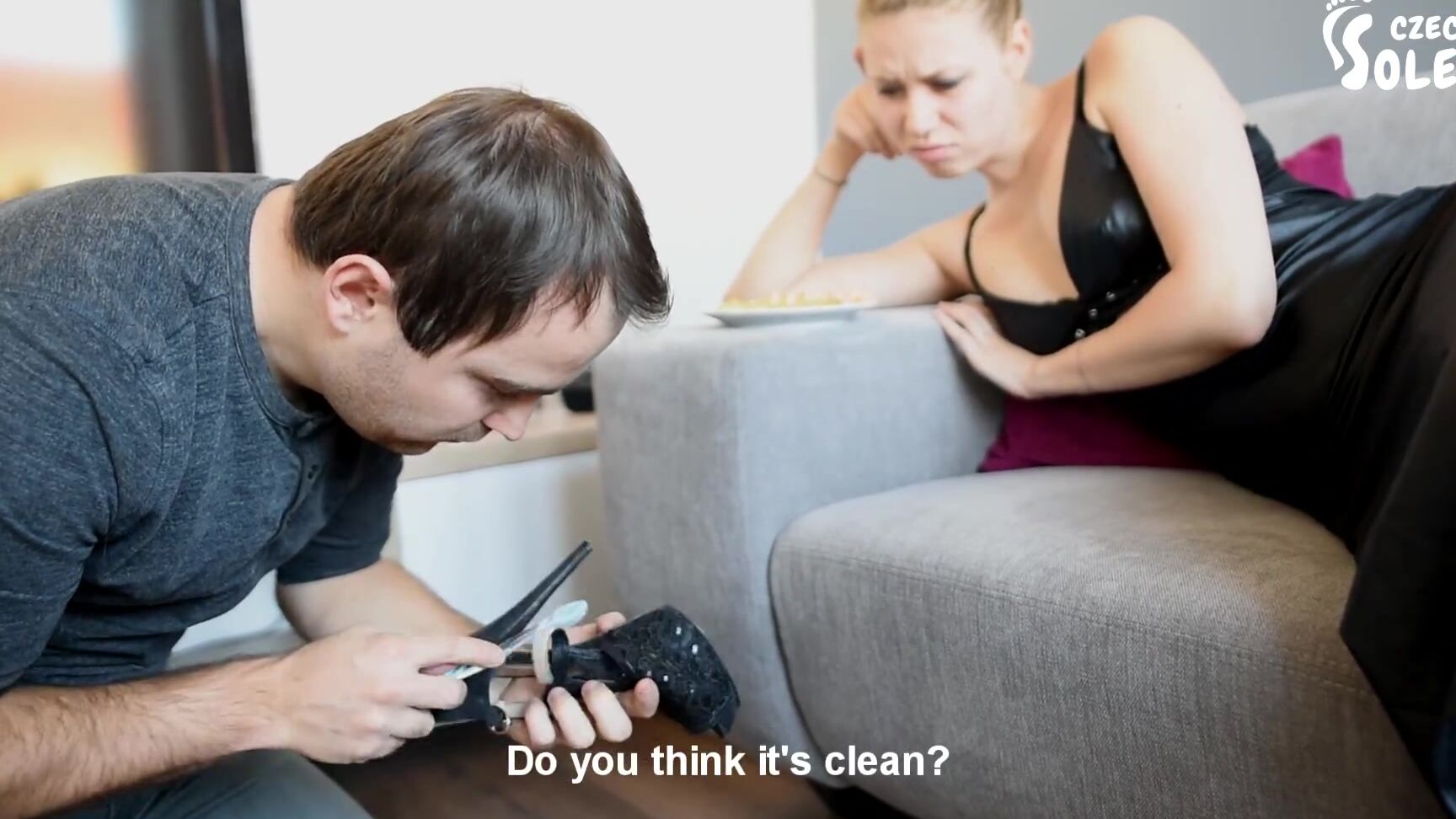 Czech Soles Madam Cat And Her Foot Slave (Femdom, Foot Domination, Dominatrix, Feet) Czech Soles