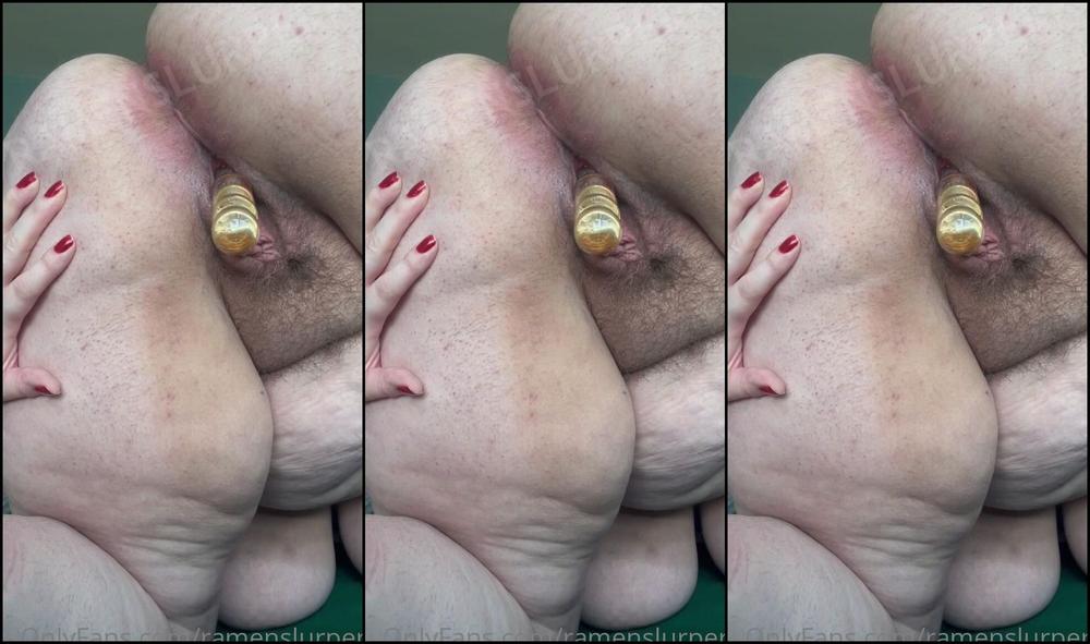 Ramenslurperr Little Quiet Sneaky Video Of Me Fucking Myself With A Glass Dildo Giving Myself A Hands F