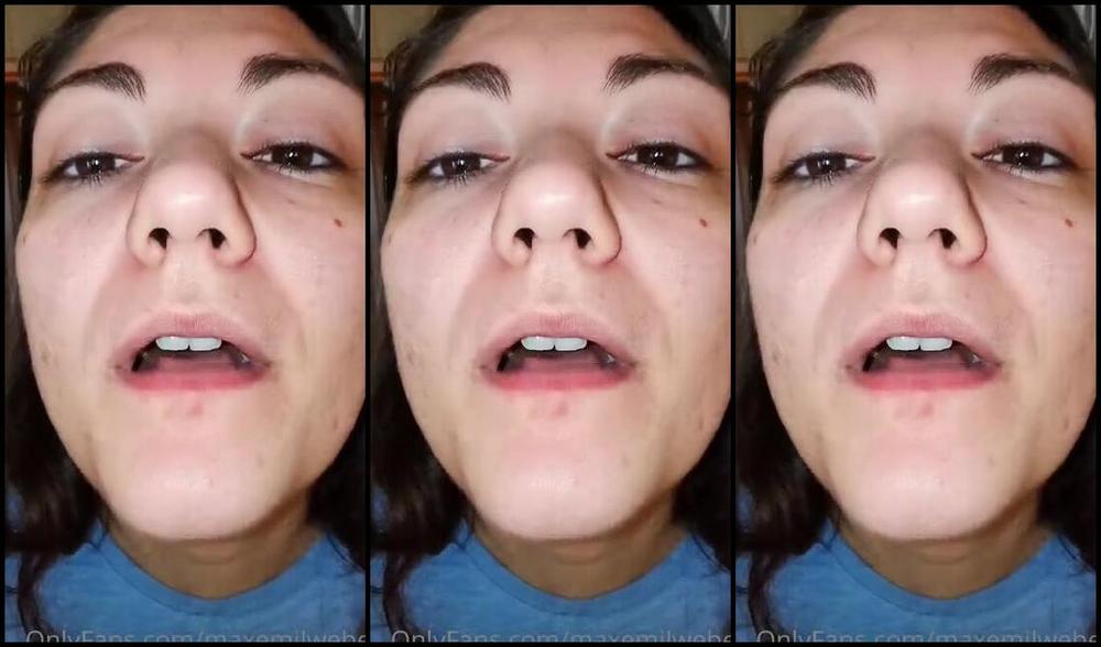 Emily Maxemilweber Nicknamed Maxemilweber 04 02 2023 Onlyfans Video My Tongue Just Woke Up And Without Brushing My Teeth A Dangerous Smell