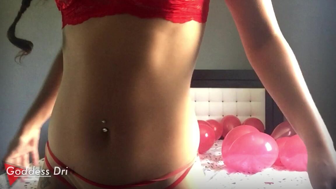 "GoddessDri" christmas, balloons, balloon stuffing, femdom pov, goddess worship A Balloon Present manyvids