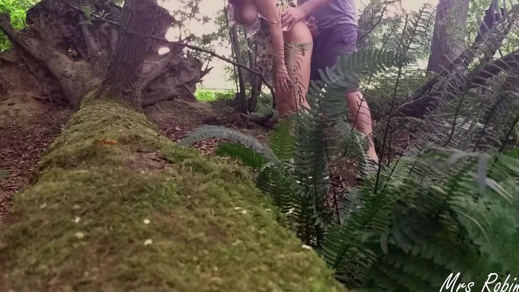 Mrs Robinson Couple having Public Sex in the woods from Voyeur POV Pornhub