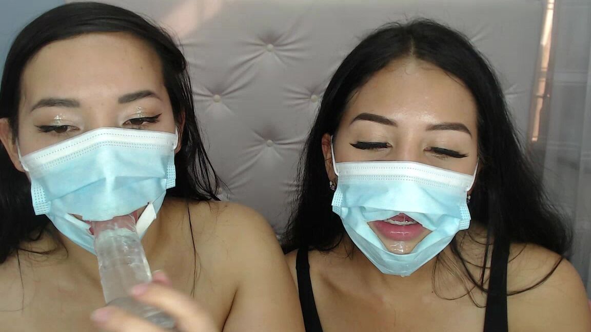 Ahegao,Blowjob,Lesbians,Mask Fetish,Spit Fetish miaisabella3 ahegao mask and spit fetish ManyVids