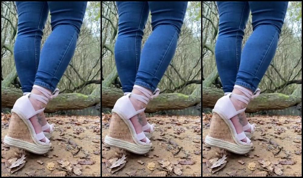 Footsiegalore Onlyfans Wedge Wednesday In The Woods