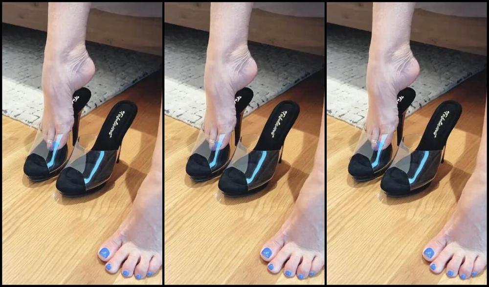 Kate Dangle Nicknamed Katedangle 11 13 2023 Onlyfans Video First Time Trying On A Brand New Pair Of Clear Amp Black Mules Gifted To Me